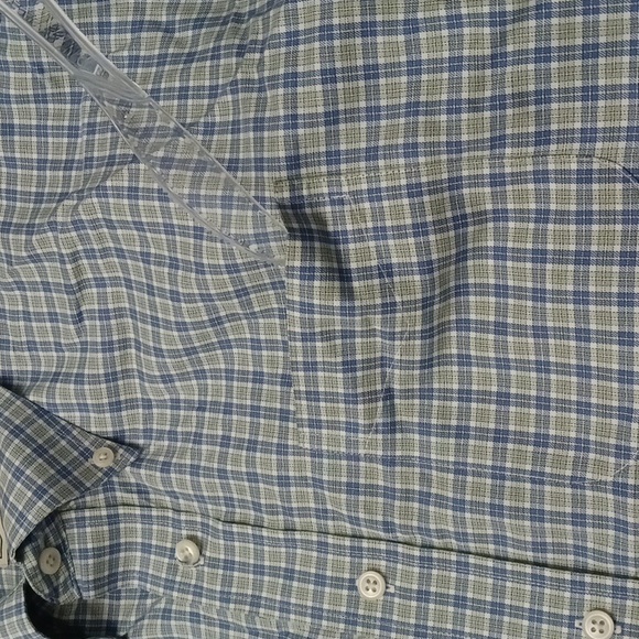 L.L.Bean size XXL-Tall men's plaid blue and white long sleeves shirt. - Picture 16 of 16